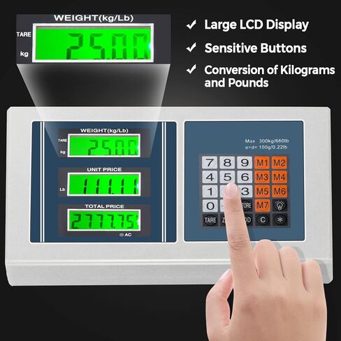 Giantex 660 رطل مقياس منصة الحوسبة الحوسبة ، مع LB/kg قابلة للتبديل ، مصدر طاقة AC/DC ، شاشة LCD عالية الدقة ، مقياس بريدي رقمي من الفولاذ المقاوم للصدأ الإلكترونية للأمتعة ، الشحن ، الحزم in Saudi Arabia