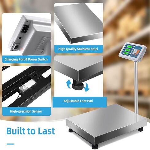 Giantex 660 رطل مقياس منصة الحوسبة الحوسبة ، مع LB/kg قابلة للتبديل ، مصدر طاقة AC/DC ، شاشة LCD عالية الدقة ، مقياس بريدي رقمي من الفولاذ المقاوم للصدأ الإلكترونية للأمتعة ، الشحن ، الحزم in Saudi Arabia