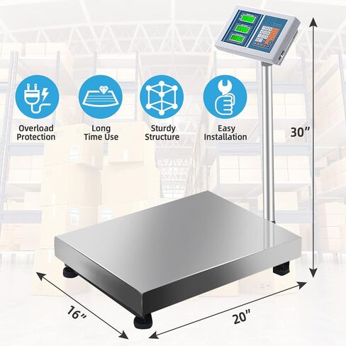 Giantex 660 رطل مقياس منصة الحوسبة الحوسبة ، مع LB/kg قابلة للتبديل ، مصدر طاقة AC/DC ، شاشة LCD عالية الدقة ، مقياس بريدي رقمي من الفولاذ المقاوم للصدأ الإلكترونية للأمتعة ، الشحن ، الحزم in Saudi Arabia