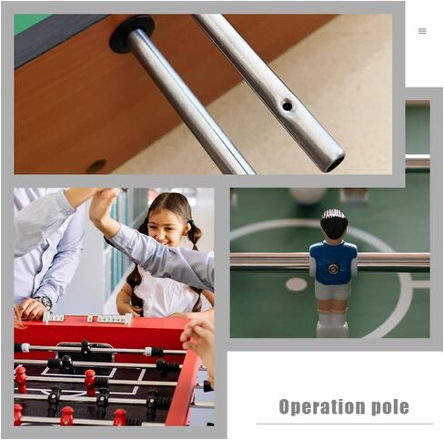 Happyyami 2Pcs Metal Poles for Foosball Table Iron Soccer Machine Replacement Rods for Teens Adults Easy to Assemble Table Football Accessories in Saudi Arabia