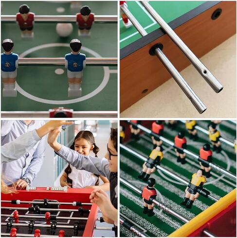 Happyyami 2Pcs Metal Poles for Foosball Table Iron Soccer Machine Replacement Rods for Teens Adults Easy to Assemble Table Football Accessories in Saudi Arabia