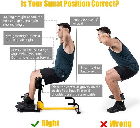 آلة القرفصاء العميقة GOPLUS ، 8-in-1 Sissy Sequat Fitness Equipment Core Core Training Sit Up & Push Up Leg Exerciser ، مع تدابير مضادة للانزلاق ، وغطاء PVC ناعم ، وعجلات مفيدة (صفراء & أسود) in Saudi Arabia