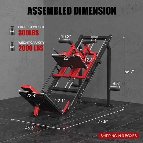 Spart 5-in-1 Leg Press Machine Hack Squat Machine ، جهاز الضغط على الساق ISO مع محمل خطي ، قرفصاء اختراق قابل للتعديل مع رفع العجل ، آلة تمرين الساق التجارية مع تخزين الوزن وتوتر النطاق in Kuwait