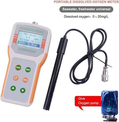 مجموعة عداد الأكسجين المذاب ، اختبار DO DIGITAL DO TESTER لتربية الأحياء المائية ومياه الصرف الصحي ، يقيس 0-20MG/L ، كاشف مستويات الأكسجين الذائبة الذائبة الدقيقة in Kuwait