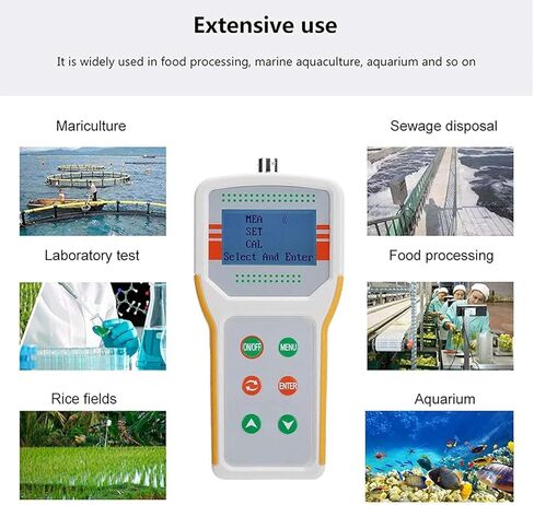 مجموعة عداد الأكسجين المذاب ، اختبار DO DIGITAL DO TESTER لتربية الأحياء المائية ومياه الصرف الصحي ، يقيس 0-20MG/L ، كاشف مستويات الأكسجين الذائبة الذائبة الدقيقة in Kuwait