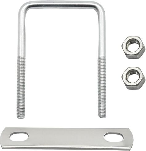 4 Pcs 2-3/8"(60mm) Inner Width 100mm Length M8 Square U-Bolts for Boats Pipelines Trailers and Industrial Steel Structure Conduits in Saudi Arabia