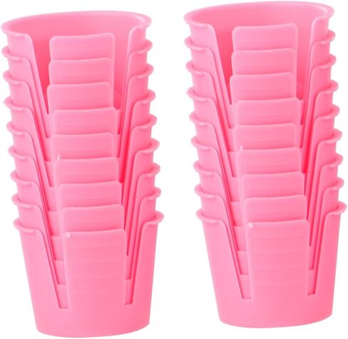 aboofan 50pcs قابلة للتصرف في بلاستيك الأسنان الخلط الأوعية الأوعية الصغيرة الجصين خلط الأوعية لعيادات طبيب الأسنان خفيفة الوزن ومريحة للأسنان الوردي in Saudi Arabia