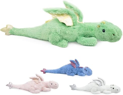 Giant Weighted Stuffed Animal 10Lbs 35.4", Heavy Soft Dragon Plush Toy, White Weighted Dragon Stuffed Animal for Kids and Adults, for Comfort and Relaxation in Saudi Arabia