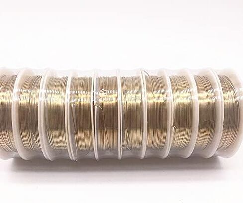 سلك 1Roll 0.2/0.3/0.4/0.5/0.6/0.7/0.8/1.0 مم الأسلاك النحاسية النحاسية النحاسية السلكي لصنع المجوهرات. in Saudi Arabia