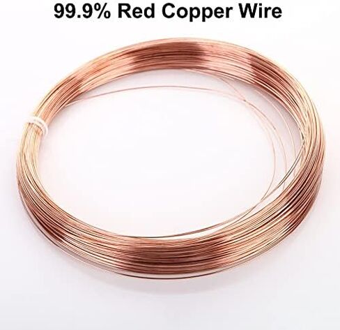 Gauge Copper Wire, 99.9% Pure Copper Wire T2 Copper Red Copper Line Bare Wire Diameter 0.2/0.3/0.4/0.5/0.6/0.8/1/1.2/1.5/1.8/2/2.5/3/4/5Mm(OD 3mm 1meter) in Saudi Arabia