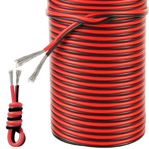 Gauge Copper Wire, Black Red Color 2Pin Silicone Cable Extension Copper Wire Super Soft 10 12 14 16 18 20 22 24 26 AWG Flexible DIY LED Lamp Connector Wire(20 Awg,5m) in Saudi Arabia