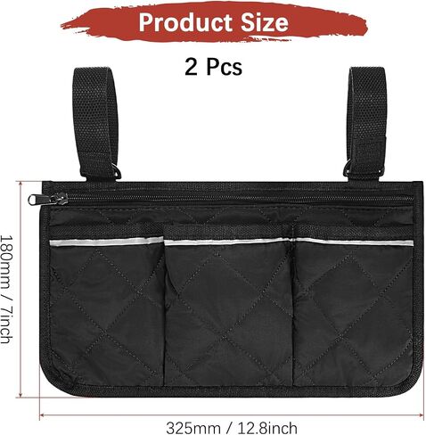12.8 "X7" Beach Chair Recrest Bag [1 pack] - Polyester Polyester مقاومة للماء قابلة للتعديل مع تعديل الشريط العاكس الشاطئ منظم استخدام كراسي التخييم والاستاد والفناء [الأرجواني] in Kuwait