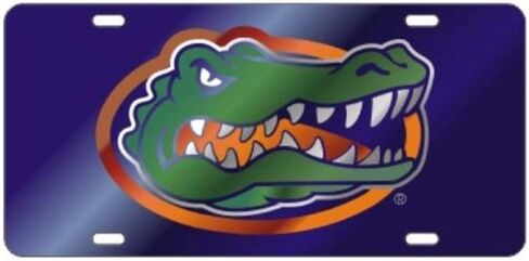Craftique Florida Gators Laser Cut Lainaid Blue Mirror Plate W/Gator Head in Saudi Arabia