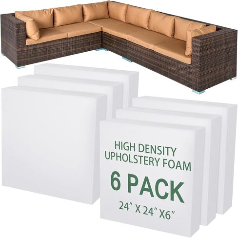 Frienda 6 Pack 4 "Height x 24" عرض × 24 "طول عالي الكثافة في الهواء الطلق وسادة الوسادة في الهواء in Kuwait