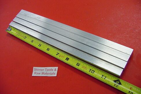 4 قطع 1/2 "× 1/2" شريط صلبة مربع الألومنيوم 12 "طويل +07"/-0 6061 T6511 مخزون مطحنة جديد in Saudi Arabia