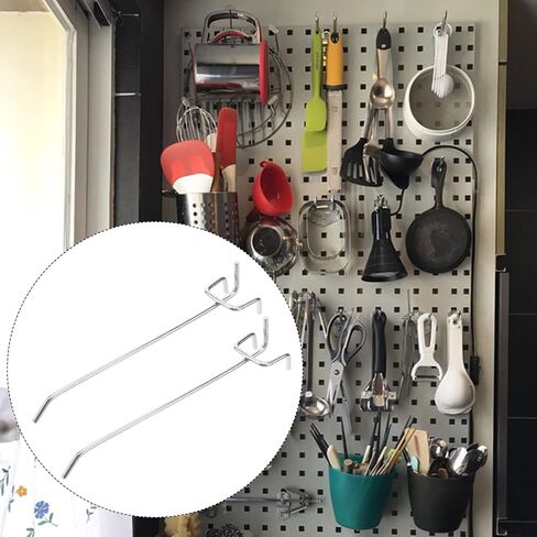 40pcs 7.8 بوصة L شكل طقم منظمات Pegboard السنانير الصغيرة المجلفنة ، خطافات فائدة معدنية لتنظيم الجدار في المنزل أو المرآب in Saudi Arabia