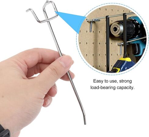 40pcs 7.8 بوصة L شكل طقم منظمات Pegboard السنانير الصغيرة المجلفنة ، خطافات فائدة معدنية لتنظيم الجدار في المنزل أو المرآب in Saudi Arabia