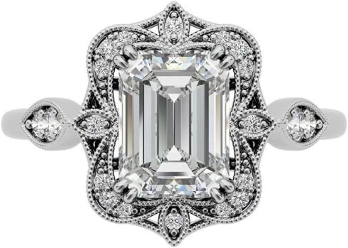 2 CT Oval Cut Moissanite Engagement Ring Set For Women Wedding Bridal Sets Antique Vintage Style Halo 925 Silver 10K 14K 18K Solid Gold Anniversary Promise Gifts in Kuwait