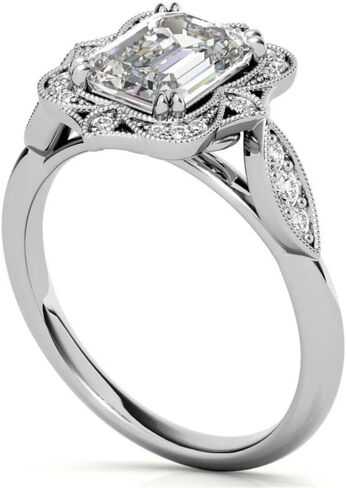 2 CT Oval Cut Moissanite Engagement Ring Set For Women Wedding Bridal Sets Antique Vintage Style Halo 925 Silver 10K 14K 18K Solid Gold Anniversary Promise Gifts in Kuwait