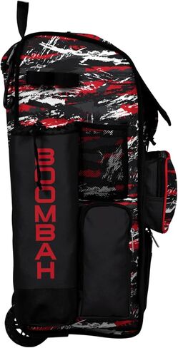 Boombah Rolling Superpack Baseball/Softball Gear Bag - مقبض تلسكوبي - يحمل 4 خفافيش - نسخة ذات عجلات - حلاقة متعددة in Kuwait