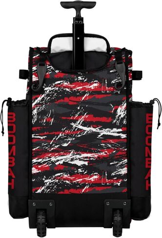 Boombah Rolling Superpack Baseball/Softball Gear Bag - مقبض تلسكوبي - يحمل 4 خفافيش - نسخة ذات عجلات - حلاقة متعددة in Kuwait