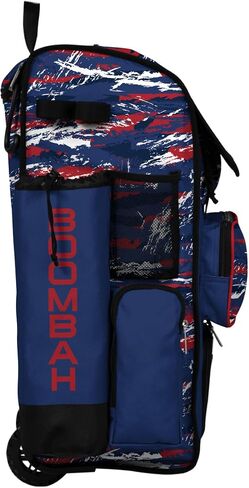 Boombah Rolling Superpack Baseball/Softball Gear Bag - مقبض تلسكوبي - يحمل 4 خفافيش - نسخة ذات عجلات - حلاقة متعددة in Kuwait