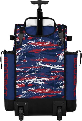 Boombah Rolling Superpack Baseball/Softball Gear Bag - مقبض تلسكوبي - يحمل 4 خفافيش - نسخة ذات عجلات - حلاقة متعددة in Kuwait