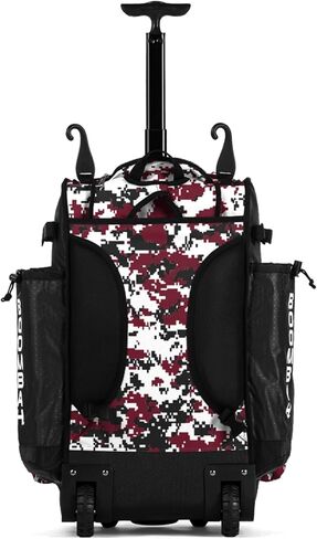 Boombah Superpack Hybrid Rolling Bat Bag Camo Digital Camo - ألوان متعددة - نسخة ذات عجلات وظهر على ظهرها in Saudi Arabia