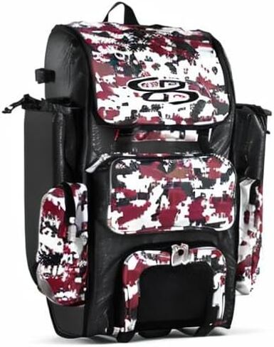 Boombah Superpack Hybrid Rolling Bat Bag Camo Digital Camo - ألوان متعددة - نسخة ذات عجلات وظهر على ظهرها in Saudi Arabia