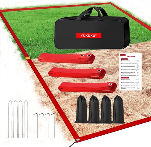 Professional Beach Volleyball Lines for Sand-2 Inch, Highly Visible, All-Weather, with Stainless Anchors & Sand Bags - Official Court 30' X 60'|Short Court 26.3' X 52.6' in Kuwait
