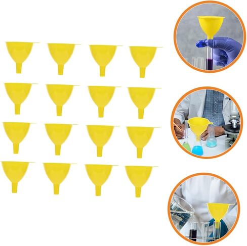 AmoSfun 16pcs الكيمياء الأرواح الزجاجية مشروب القمع واسعة الفم مسار البلاستي in Saudi Arabia