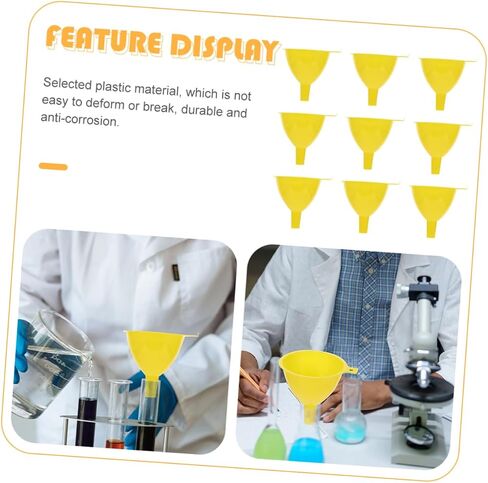 AmoSfun 16pcs الكيمياء الأرواح الزجاجية مشروب القمع واسعة الفم مسار البلاستي in Saudi Arabia