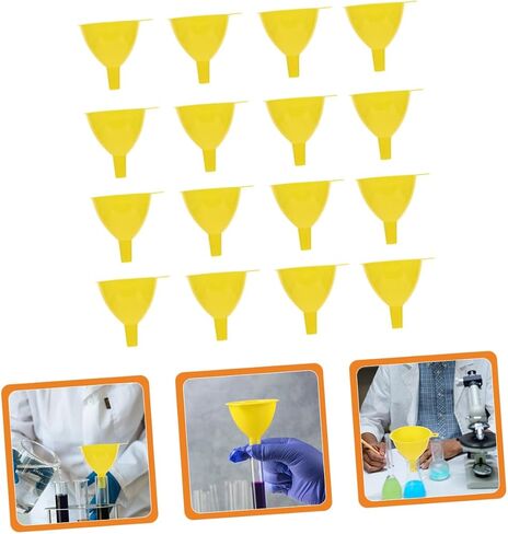 AmoSfun 16pcs الكيمياء الأرواح الزجاجية مشروب القمع واسعة الفم مسار البلاستي in Saudi Arabia
