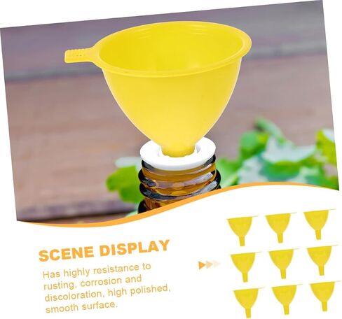 AmoSfun 16pcs الكيمياء الأرواح الزجاجية مشروب القمع واسعة الفم مسار البلاستي in Saudi Arabia