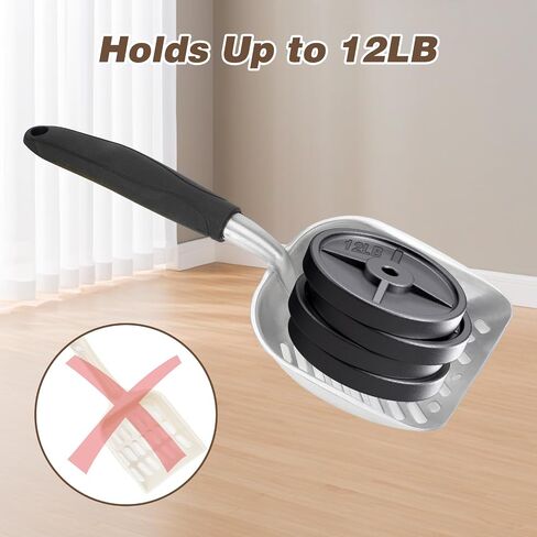 Heavy-Duty Cat Litter Scoop with Holder, Metal Cat Scooper Holder Trash Container, Aluminum Kitty Poop Sifting Shovel Captures All Clumps, Speed Sifter Litter Box Scooper with Cats Caddy in Saudi Arabia
