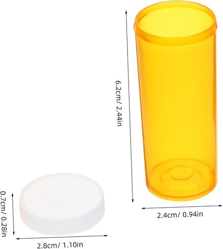 25-Pack Portable Mini Medicine Organizer Lids Small Empty Medicine Bottles for Travel and Emergency Use Convenient Pill Holder and Organizer in Saudi Arabia