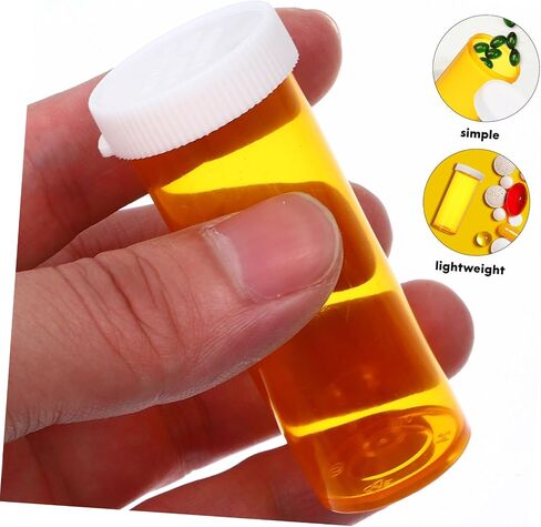 25-Pack Portable Mini Medicine Organizer Lids Small Empty Medicine Bottles for Travel and Emergency Use Convenient Pill Holder and Organizer in Saudi Arabia