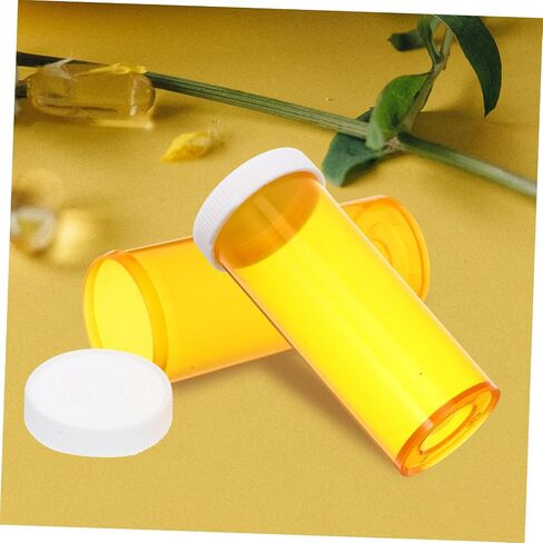 25-Pack Portable Mini Medicine Organizer Lids Small Empty Medicine Bottles for Travel and Emergency Use Convenient Pill Holder and Organizer in Saudi Arabia