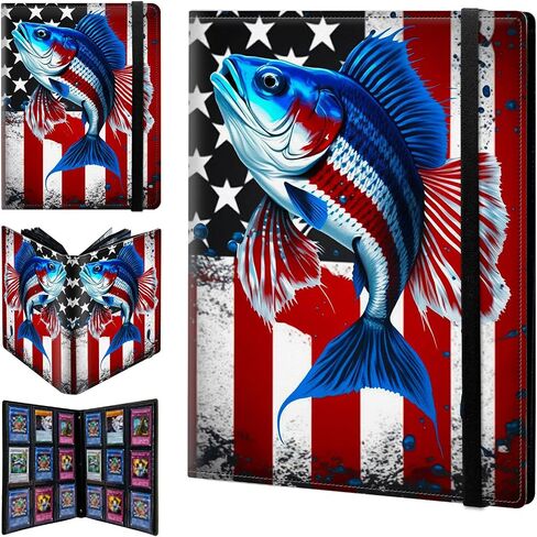 Card Binder 9 Pocket Trading Card Abrum Folder 540 Side Loading Pocket Binder Baseball Card Binder with Pink Flower Purple Butterflies Pattern Design Card Binder لبطاقات اللعبة وبطاقات الرياضة in Saudi Arabia