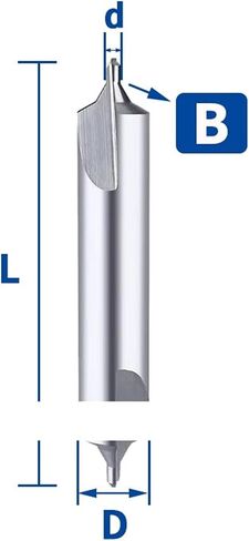 Tungsten Steel Center Drills 60 Degree Carbide Spot Drill Type A B Double-Head Metal Drill Bit 1Pcs(Type B,D1) in Saudi Arabia