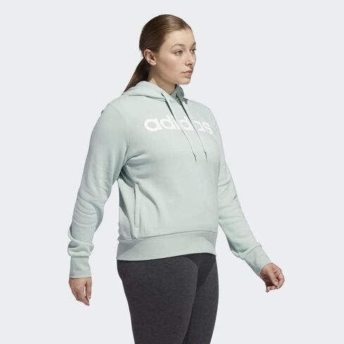 Adidas Essentials Linear Fleece Hoodie (plus size) النساء in Saudi Arabia