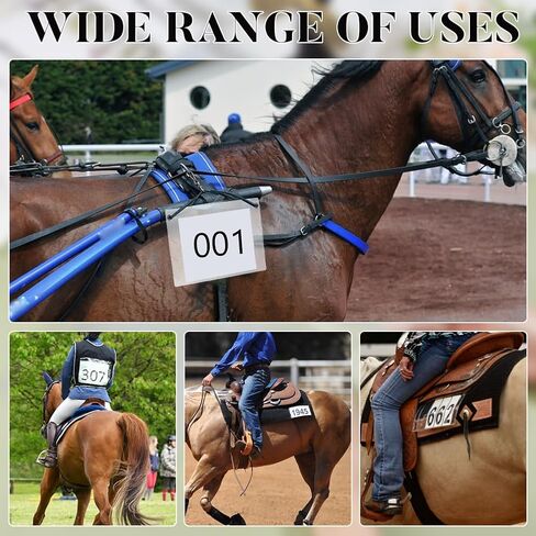 Benecreat 8pcs حاملي رقم اللجام ، PVC Horse Number Number Accessories for Dressage تظهر شركات تسخير الحصان in Kuwait