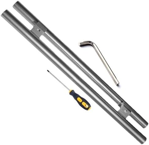 Long Door Pull Handle Replacement, Round Commercial Barn Door/Glass Push Pull Doors/Wood Door Handles Bar 25 34 36 58 70 97 Inches Gate Hardware Kit Two-Side Design, Heavy Duty (Color : Ligh in Saudi Arabia