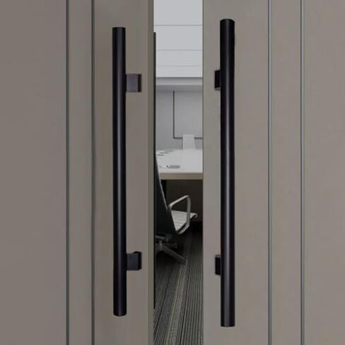 Long Door Pull Handle Replacement, Round Commercial Barn Door/Glass Push Pull Doors/Wood Door Handles Bar 25 34 36 58 70 97 Inches Gate Hardware Kit Two-Side Design, Heavy Duty (Color : Ligh in Saudi Arabia