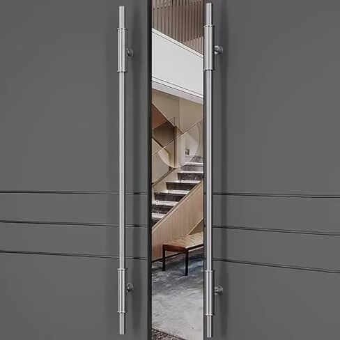 Long Heavy-Duty Commercial Grade Stainless Steel Push Pull Door Handle, Front Door/Patio/barn Door Handles Two Sided, Contemporary Stainless Steel Pull Bars (Color : Rose Gold, Size : 47. in Saudi Arabia