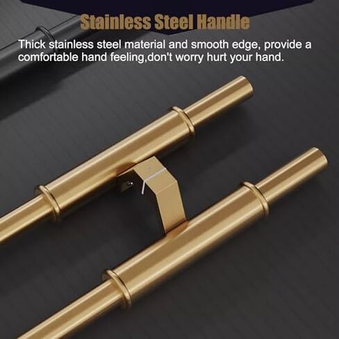 Long Heavy-Duty Commercial Grade Stainless Steel Push Pull Door Handle, Front Door/Patio/barn Door Handles Two Sided, Contemporary Stainless Steel Pull Bars (Color : Rose Gold, Size : 47. in Saudi Arabia