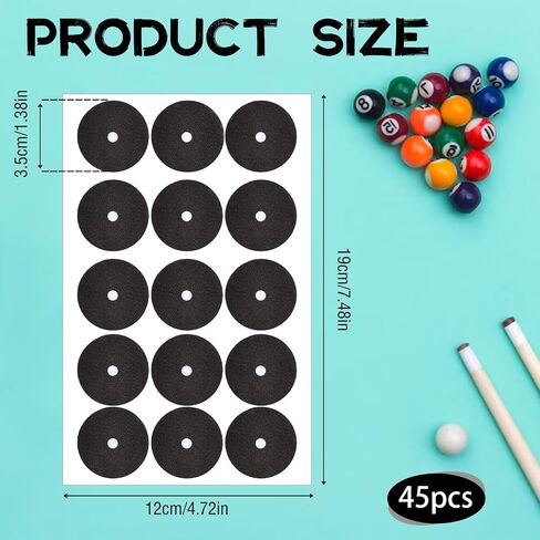 45 Pieces Pool Table Dots, Pool Table Marker Dots Accessories Billiard Point Position Sticker Dot Stickers Accessories Fit for Any Type of Pools Billiards Practice in Saudi Arabia