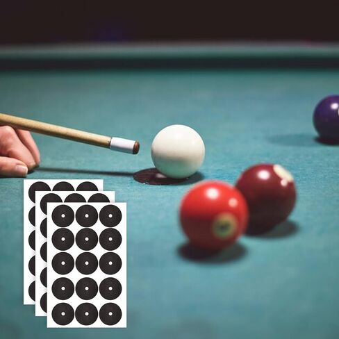 45 Pieces Pool Table Dots, Pool Table Marker Dots Accessories Billiard Point Position Sticker Dot Stickers Accessories Fit for Any Type of Pools Billiards Practice in Saudi Arabia