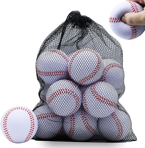 Magicorange 12 Pack Foam Baseballs Practice Foam Softballs 11 inch Training Baseballs Unmarked Baseball Soft Toss, Batting, Fielding, Hitting, Pitching in Kuwait