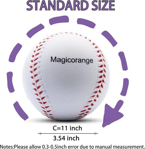 Magicorange 12 Pack Foam Baseballs Practice Foam Softballs 11 inch Training Baseballs Unmarked Baseball Soft Toss, Batting, Fielding, Hitting, Pitching in Kuwait